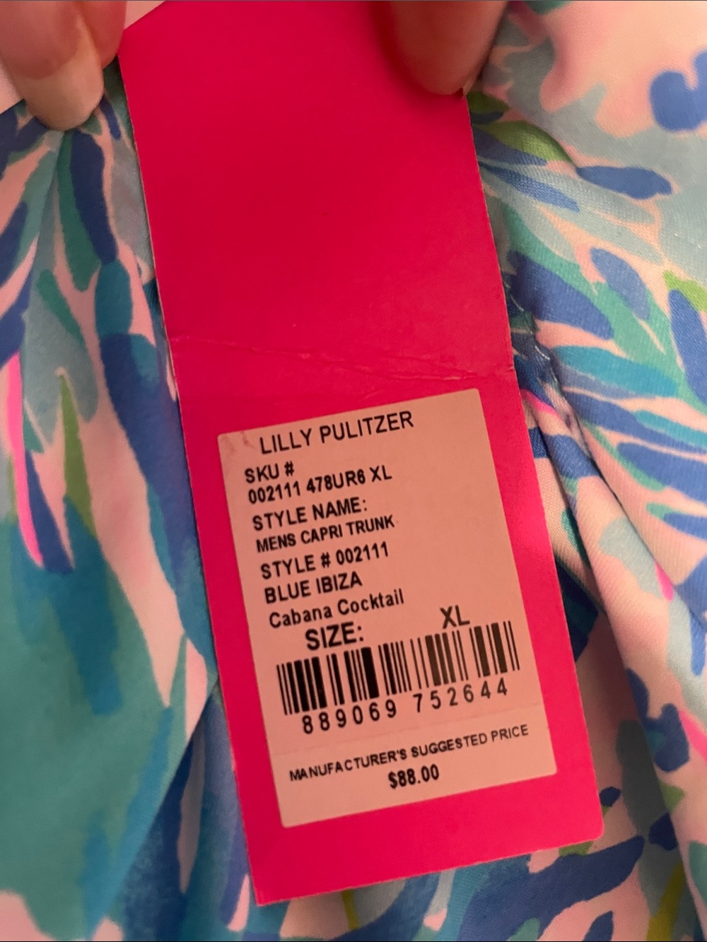 NWT Lilly  Pulitzer Men’s Capri Trunks Swim XL - Picture 4 of 4